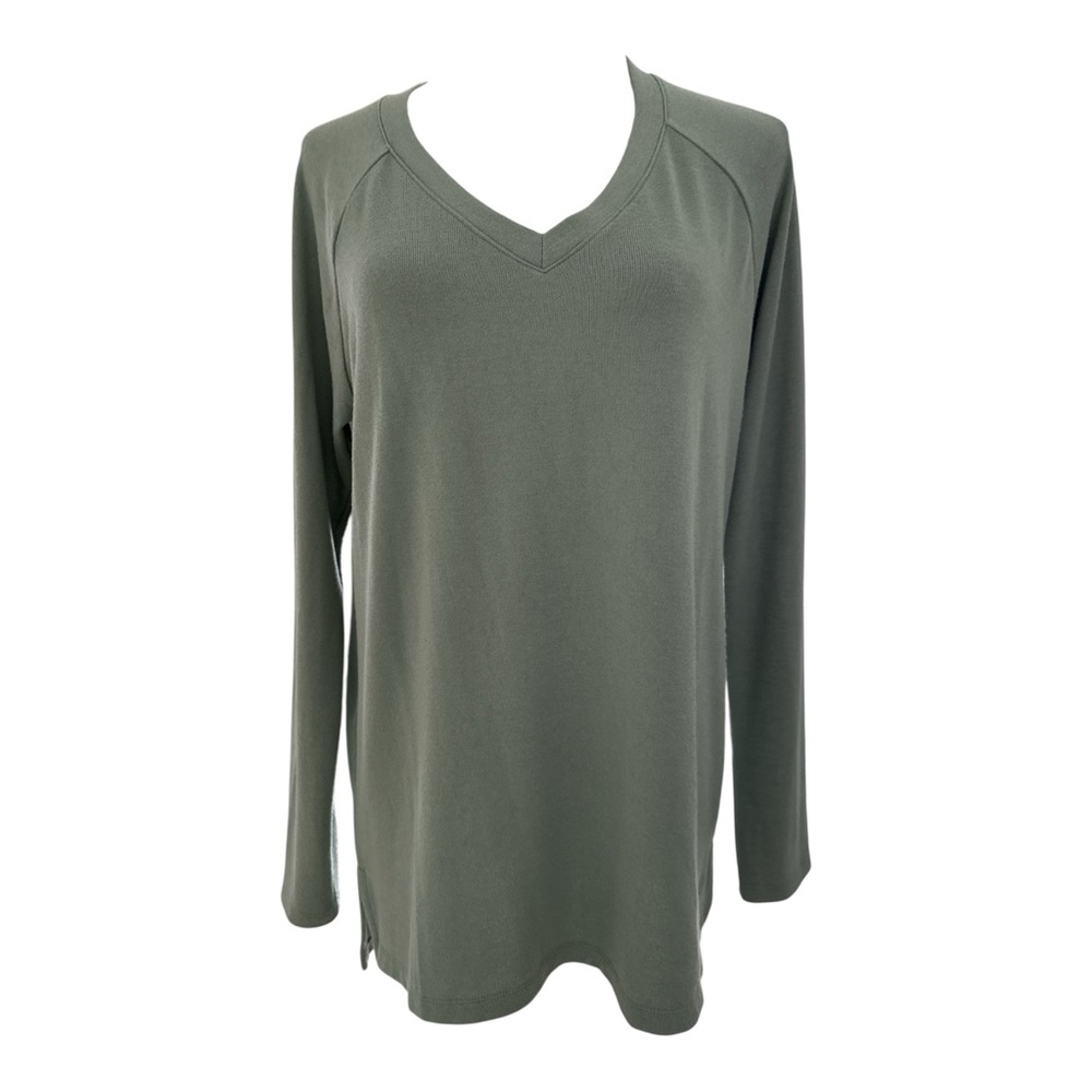 Banana Republic Tunic Sweater Sage Green Women’s Size Small V-Neck Soft Stretch